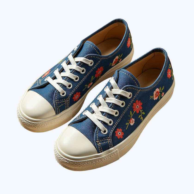 Кеды Nuvella Casual Flower (синие, размер 37)